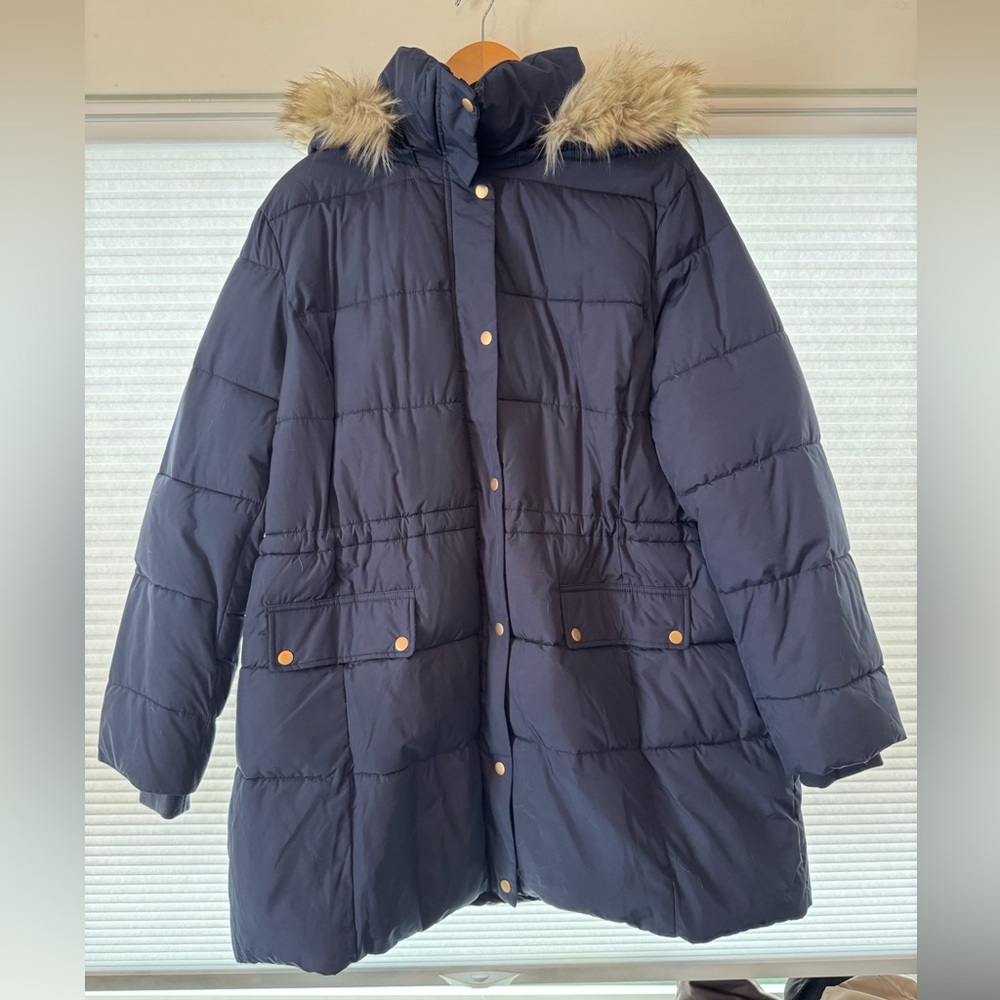 Hooded Faux Fur Puffer Coat